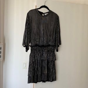 IRO Cuzco Pleated Metallic Minidress